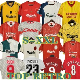Retro Liverpool McMANAMAN Gerrard Alonso Vintage Soccer Jerseys