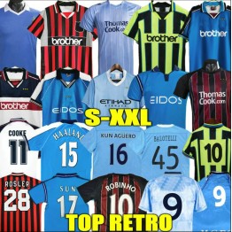  Retro Man City 11-12 KUN AGUERO 13-14 TOURE YAYA BALOTELLI HAALAND