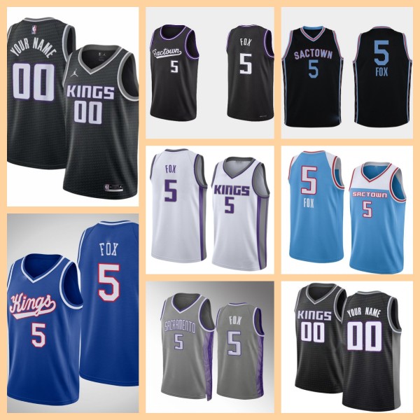 2023 Sacramento KING FOX MONK SABONIS Basketball Jerseys