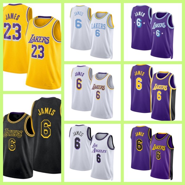 2023 LOS Lakers KOBE JAMES DAVIS REAVES Basketball Jerseys