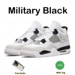 Jordan 4 Retro Basketball Shoes Men 4s Military Black Cat