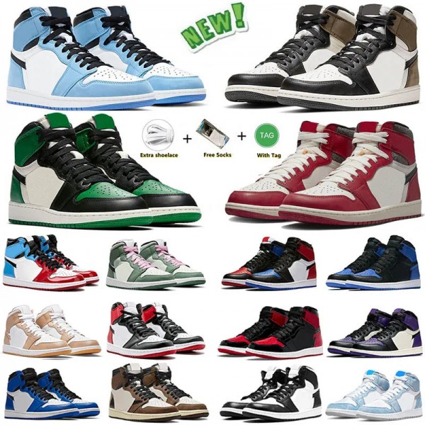 Jordan 1s Basketball Shoes University Blue Chicago Red