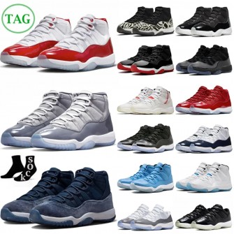 Jordan 11 Basketball Shoe Cool Grey 11s Midnight Navy 25th Anniversary