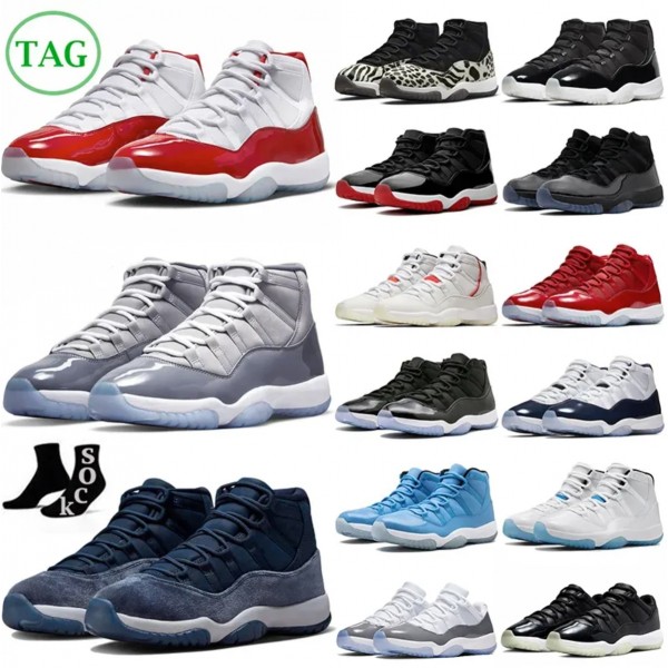 Jordan 11 Basketball Shoe Cool Grey 11s Midnight Navy 25th Anniversary