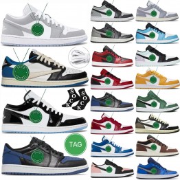 Jordan 1 Low OG patent bred toe concord cool grey