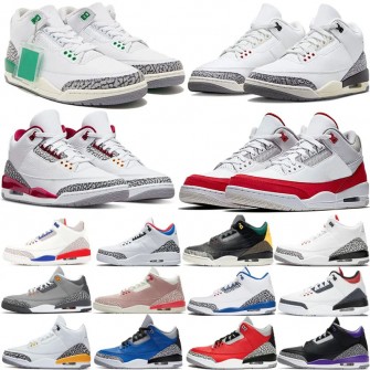 Jordan 3 Retro 3s Black Cardinal Red Dark Muslin Racer