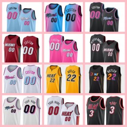 2023 Miami Heat Jimmy Butler Adebayo Dwyane Wade Baketball Jerseys