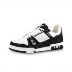 Louis V Trainer Luxy Fashion Men Ladies  Leather Low Sneakers