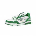 Louis V Trainer Luxy Fashion Men Ladies  Leather Low Sneakers