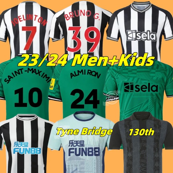 23/24 Newcastle 130th Soccer Jerseys 130 years BRUNO G. JOELINTON ISAK