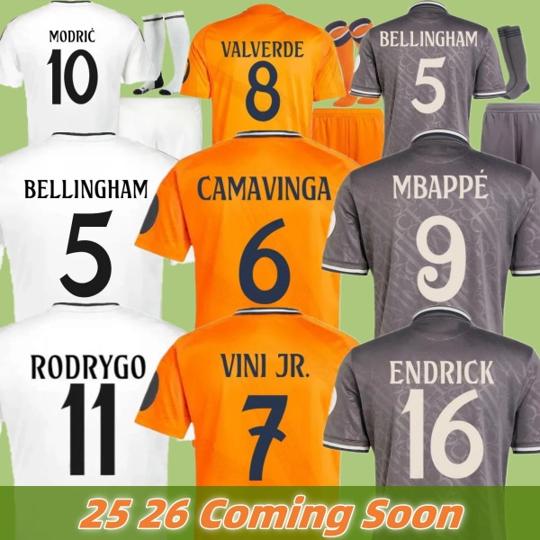 25 26 Real Madrid MBAPPE BELLINGHAM VINI JR. MODRIC Soccer Jerseys 