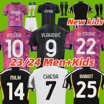23 24 Juventus POGBA Soccer Jerseys DI MARIA BONUCCI 