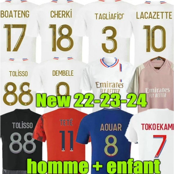 23 24 Maillot Lyon LACAZETTE Soccer Jerseys