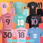 25 26 Inter Miami CF Lionel MeSSi Suarez Busquets Jordi Alba Soccer Jerseys