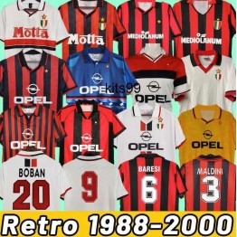 Retro AC Milan 89-90 93-94 95-96 03-04 MALDINI Gullit VAN BASTEN