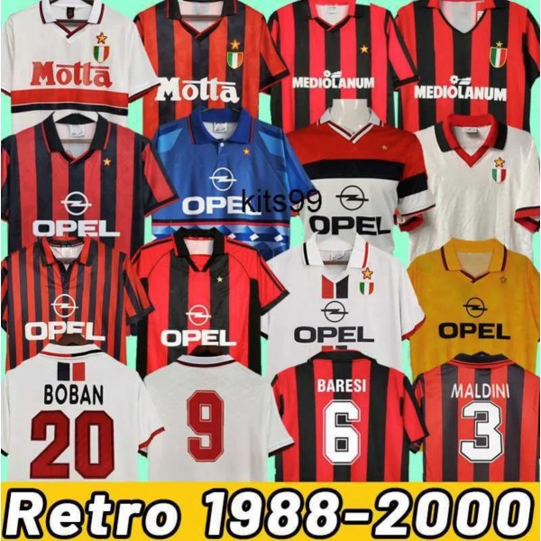 Retro AC Milan 89-90 93-94 95-96 03-04 MALDINI Gullit VAN BASTEN